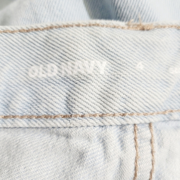 Old Navy High Rise Slouchy Straight Jeans Light Wash 100% Cotton Women’s Size 4 - Picture 11 of 13